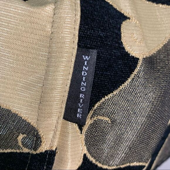 Winding River Reversible Jacket Geometric Black and Gold - Picture 5 of 5